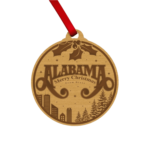 AL wooden Christmas ornament