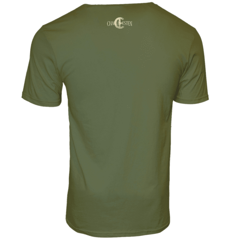 CE light olive song title tee