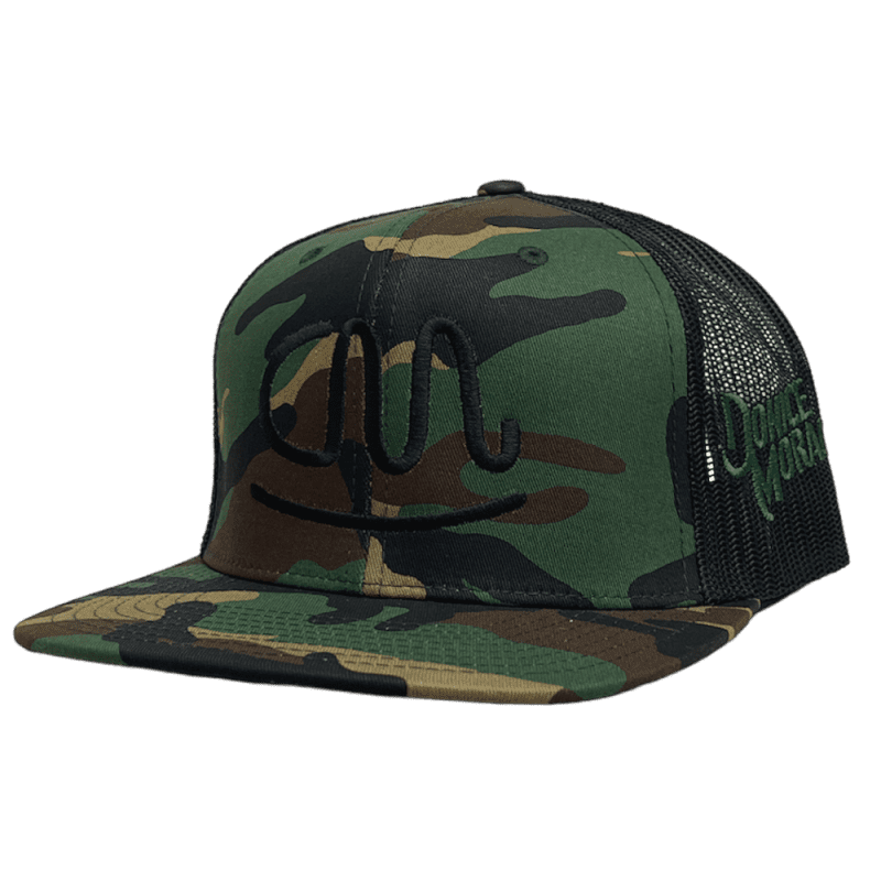 DMcamoandblackflatbillhat