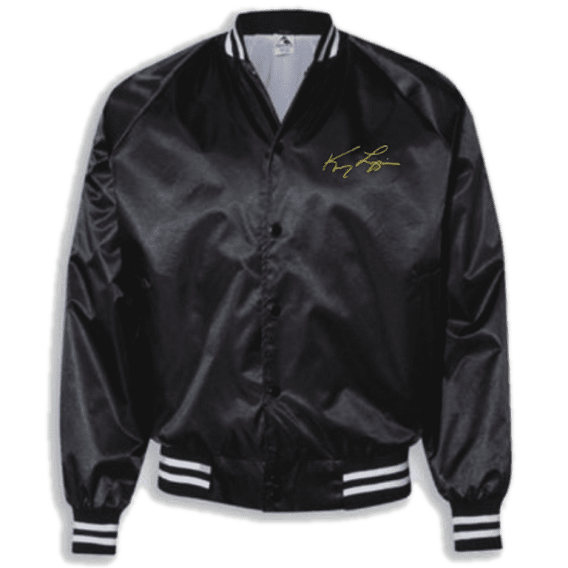 KLblacksatinjacketfront