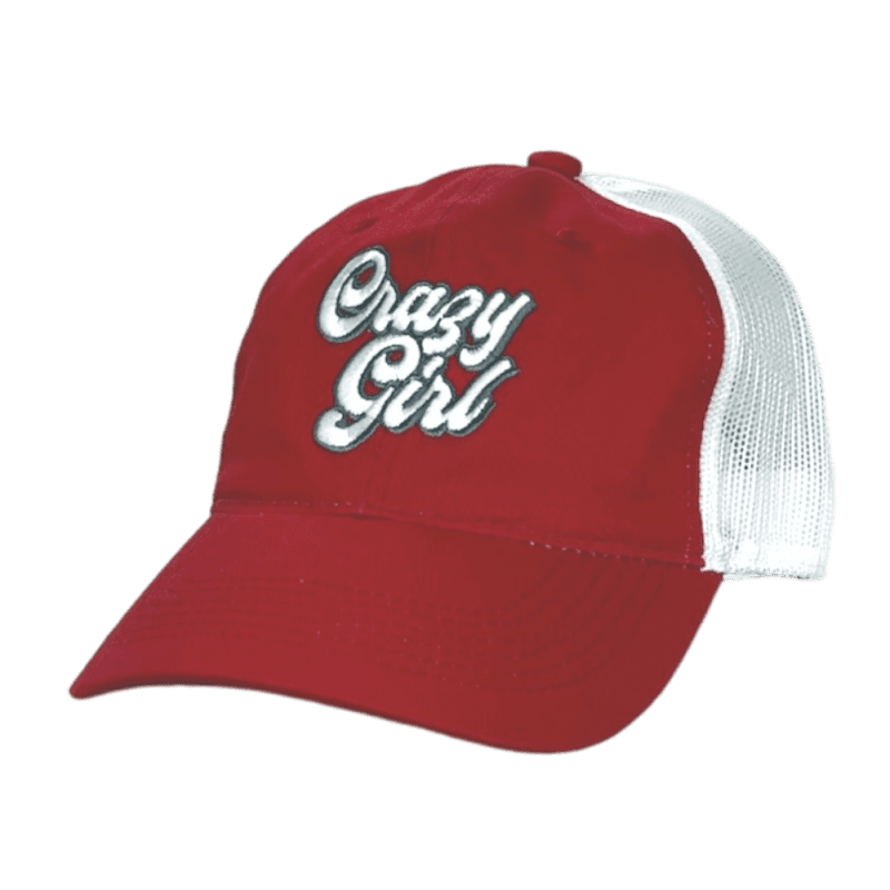 LEEB red white Crazy girl ballcap