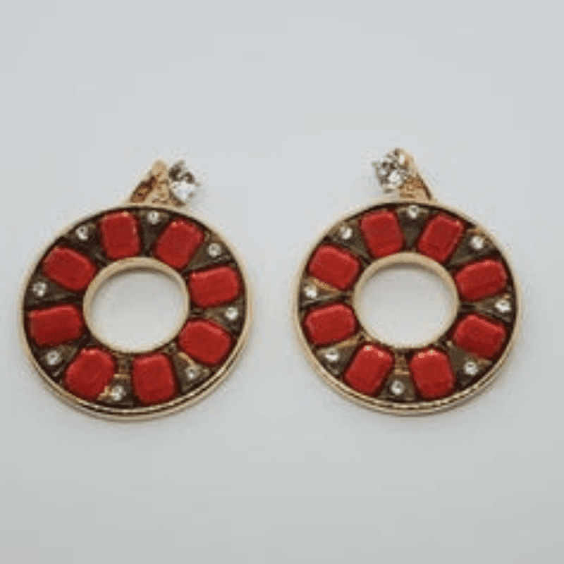 MORoundMultiStoneEarrings