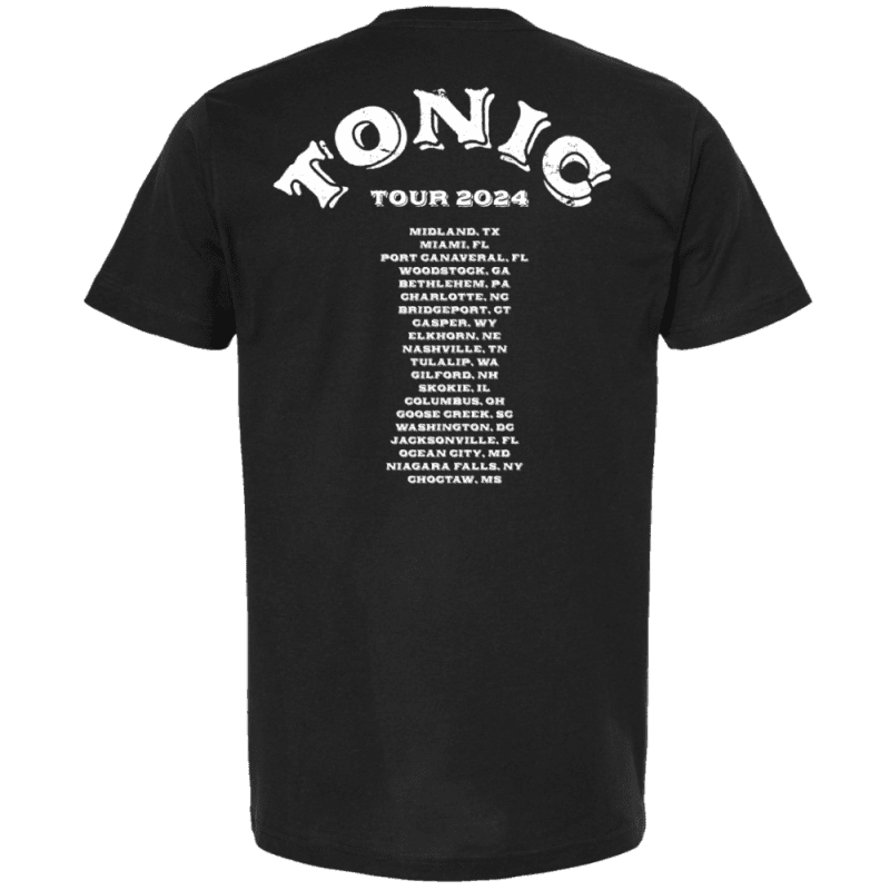 Tonic black tour tee back