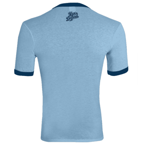 kd blue ringer tee back