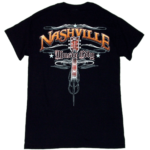 nashville black flc tee back