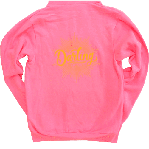 sd hot pink hoodie back